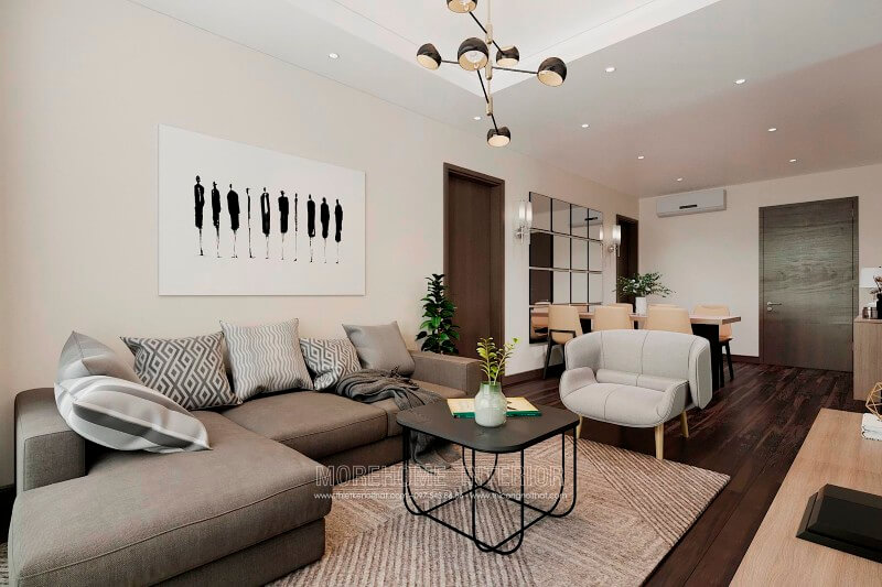 Mẫu sofa chữ L khung gỗ tự nhiên được thiết kế đơn giản mà vẫn tạo sự tiện nghi và thoải mái nhất cho ngôi nhà của bạn sofa hiện đại