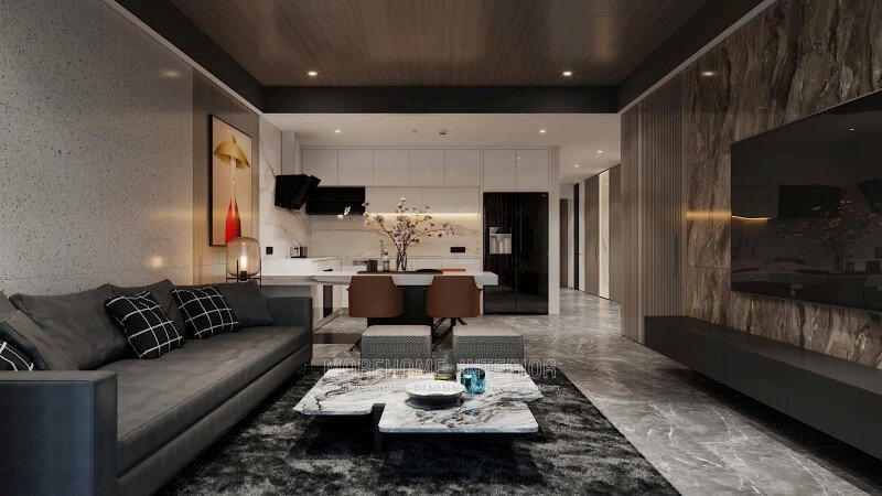 Tạo điểm nhấn cho phòng khách căn hộ ấn tượng với bộ sofa màu đen Gợi ý các mẫu thiết kế sofa phòng khách hot nhất
