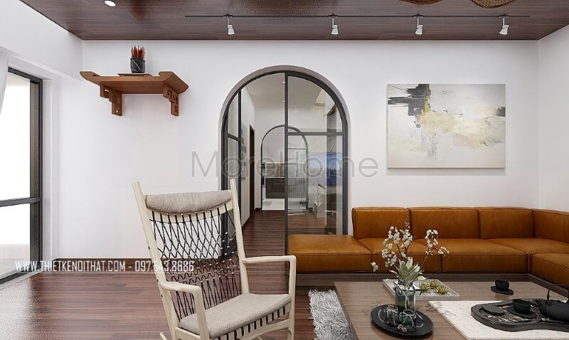 Lựa chọn thiết kế sofa da màu nâu sang trọng kiểu dáng góc chữ L tiện lợi mang lại cảm giác tinh tế thoáng đãng cho phòng khách biệt thự, nhà phố hiện đại. Gợi ý các mẫu thiết kế sofa phòng khách hot nhất