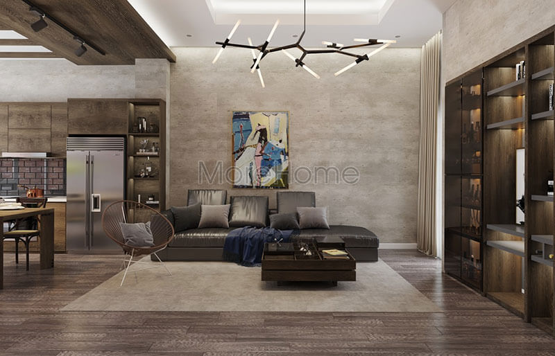 Mẫu sofa bọc da hiện đại với tông màu đen cho phòng khách nhà phố chung cư, biệt thự Gợi ý các mẫu thiết kế sofa phòng khách hot nhất