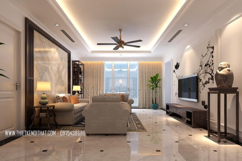 Thiết kế phòng khách chung cư hiện đại
