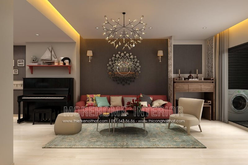 Thiết kế phòng khách chung cư hiện đại
