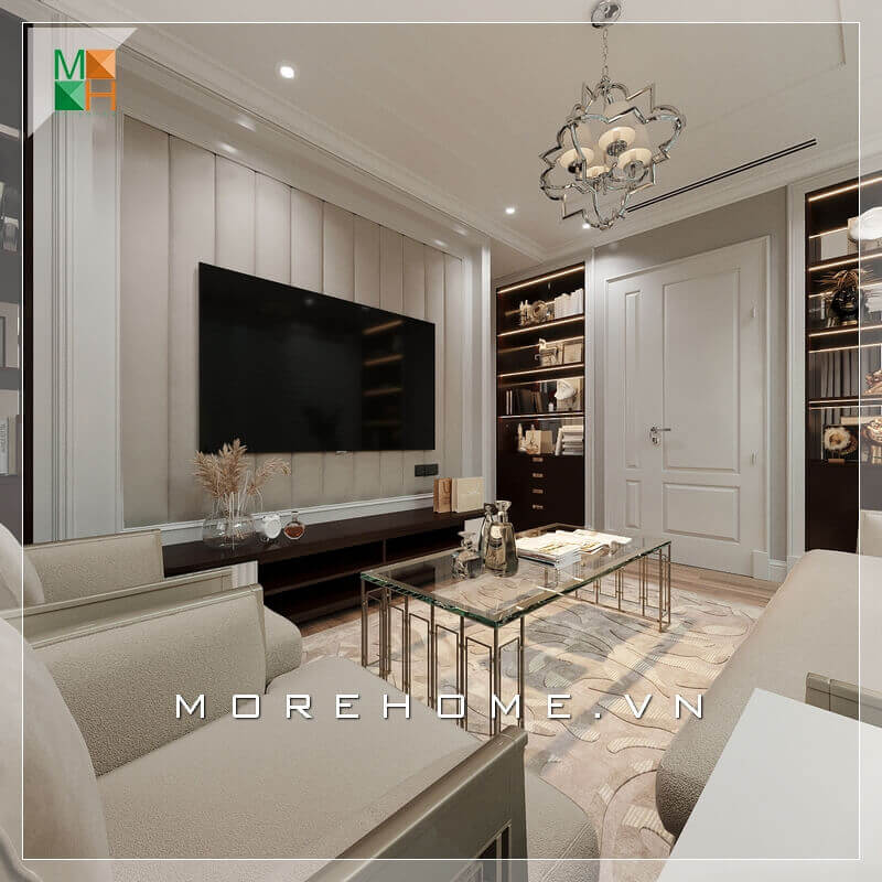 Giới thiệu mẫu sofa phòng khách đẹp cao cấp bọc nỉ màu kem sữa đẹp kết hợp với chiếc bàn kính sang trọng và đẳng cấp. Thiết kế tường treo TV rất sáng tạo ấn tượng với những chi tiết phào nổi đầy tinh tế. Kệ TV hiện đại cũng là một điểm nhấn giúp căn phòng trở nên đẳng cấp hơn. Tập hợp các mẫu thiết kế sofa phòng khách đẹp độc đáo