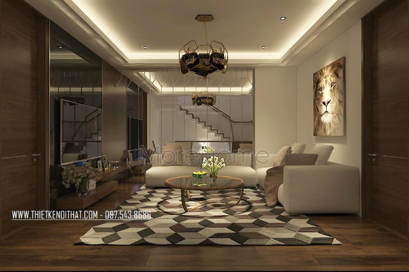 Mẫu sofa bọc vải màu trắng sữa nhẹ nhàng, hiện đại cho nhà phốbiệt thự Nội thất chung cư hiện đại đẹp
