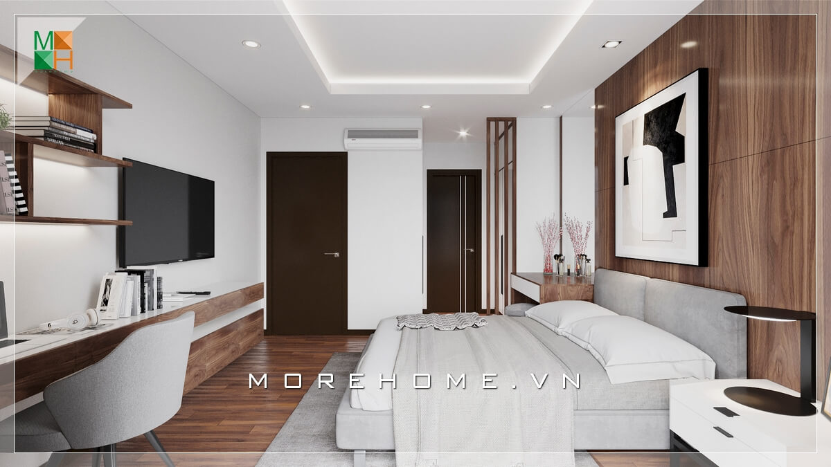 Chiêm ngưỡng mẫu thiết kế không gian phòng ngủ chung cư, nhà phố, biệt thự rất tiện nghi và sang trọng. Cách bày trí nội thất phòng ngủ hiện đại và khoa học. Nội thất chung cư hiện đại đẹp