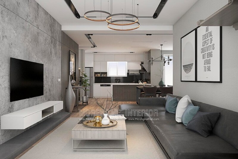 Mẫu sofa góc chữ L đẹp được coi là điểm nhấn của toàn bộ không gian phòng khách Thiết kế chung cư
